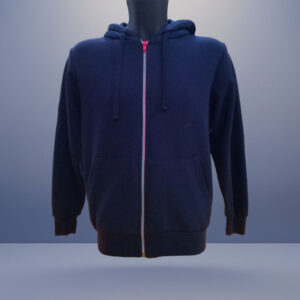 Felpa con cerniera tricolore - Vesti Felpa Full zip con Cappuccio Felpata